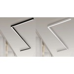 Unión X Luminaria Colgante-Superficie Aluminio Lineal SKYPROFIL LED Difusor Prismático