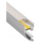 Perfil Aluminio Superficie pared Cornisa Plata PRO 18x36mm. para tiras LED, barra de 3 Metros