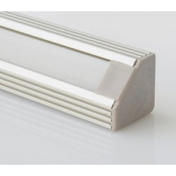 Perfil Aluminio Angulo 19x19mm. para tiras LED, barra 2 Metros -completo- (a 10,45€/mt.)