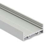 Perfil Aluminio Anodizado Superficie 33,4x12,8mm. para tiras LED, barra de 3 Metros