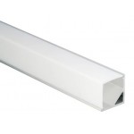 Perfil Aluminio Angulo 16x16mm. para tiras LED, barra 3 Metros