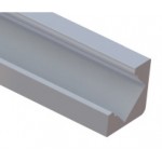 Perfil Aluminio Angulo 45º LINE 18,5x17,50mm. para tiras LED, barra de 3 Metros, acabado Plata, Blanco ó Negro