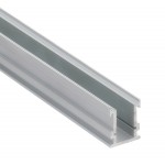 Perfil Empotrar Pisable Suelo de aluminio anodizado en plata 20,80x26mm, barra 2 Metros