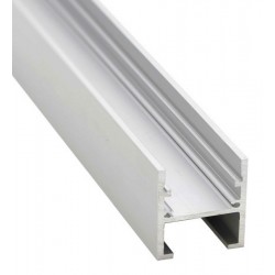 Perfil empotrar suelo pisable aluminio anodizado 28x40mm para tiras LED, barra 2 Metros