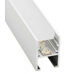 Perfil empotrar suelo pisable aluminio anodizado 28x40mm para tiras LED, barra 2 Metros