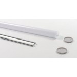 Perfil Aluminio anodizado con difusor Redondo PRO 30mm. para tiras LED, barra 3 Metros -completo-