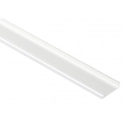 Perfil Aluminio Anodizado Superficie Flexible 18x6mm. para tiras LED, barra de 3 Metros, Blanco
