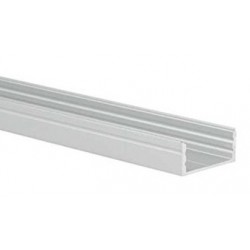 Perfil Aluminio Superficie 23,5x10mm. para tiras LED, barra 3 metros