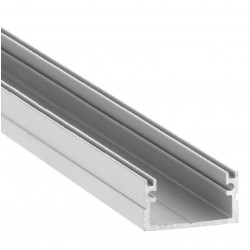 Perfil superficie aluminio anodizado 20x11mm para tiras LED, barra 2 Metros