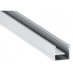 Perfil superficie aluminio anodizado 20,4x19,8mm para tiras LED, barra 2 Metros
