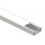 Perfil Aluminio Superficie LINE 17,5x7mm. para tiras LED, barra de 2 Metros