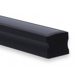 Perfil Aluminio Superficie Negro LINE 17,5x14mm. para tiras LED, barra de 2 Metros
