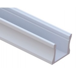 Perfil Aluminio Superficie LINE 17,5x14mm. para tiras LED, barra de 2 Metros
