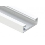 Perfil Aluminio Blanco Superficie 25x7,5mm. para tiras LED, barra 3 metros