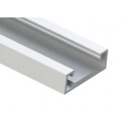 Perfil Aluminio Plata Superficie 25x7,5mm. para tiras LED, barra 2 metros