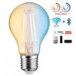 Lámpara LED Standard Clara E27 Filamento 6W 806lm CCT Wifi+Bluetooth, para Smartphone y control voz
