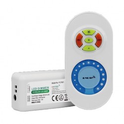Controlador para tira LED CCT (Frío/Cálido) con mando Blanco