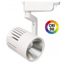Foco Carril Monofásico LED COB 40W 35º-60º Blanco