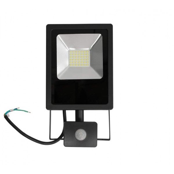 Foco LED exterior SLIM 30W IP-65 SMD con Detector de Movimiento