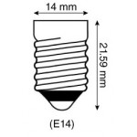 Lámpara Vela lisa E14 25W Filamento Carbono