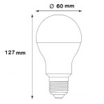 Lámpara LED Standard A60 E27 18W Aluminio