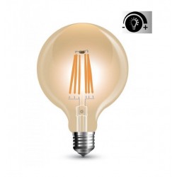 Lámpara LED Globo 95mm Glod E27 4W Filamento 2500ºK Regulable