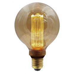 Lámpara LED Globo 125mm Gold E27 3,5W Filamento 1800ºK Filamento ZZ regulable