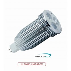 Lámpara LED MR16 9W Blanca Fría, Bridgelux