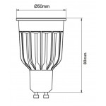 Lámpara LED GU10 SMD 11W 60º Regulable