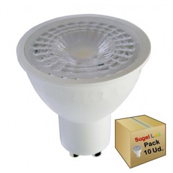 Lámpara LED GU10 SMD 7W 38º, Caja de 10 ud x 2,00€/ud