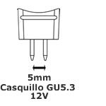 Lámpara LED GU5,3 MR16 COB 5W 90º Blanco Frío