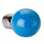 Lámpara LED Esferica E27 2W Azul