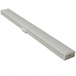 Perfil Aluminio Superficie 17x7mm. para tiras LED, barra 1 Metro  -completo- 