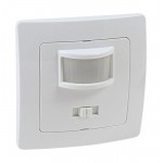 Detector de Movimiento IR y crepuscular Empotrar Pared 180g IP20 Blanco, 3 cables