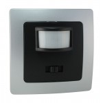 Detector de Movimiento IR y crepuscular Empotrar Pared 180g IP20 Plata/Gris, 3 cables