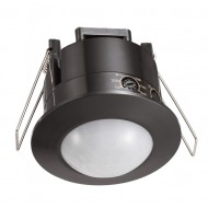 Detector de Movimiento IR y crepuscular Empotrar Techo 360g IP20 Negro