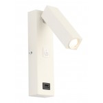 Aplique pared Blanco READER L101 3w 3000ºK con cargador USB