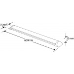 Luminaria Regleta LED superficie perfil bajo 600mm 18W 
