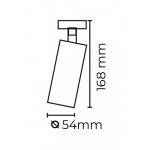 Foco LED superficie Base redonda LES φ54*168mm Blanco ó Negro para Lámpara GU10