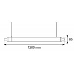 Pantalla estanca Redonda Opal LED IP65 de 1200mm 40W
