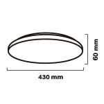 Plafón LED superficie Redondo 430mm Blanco 36W