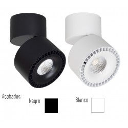 Foco LED superficie Redondo Basculante S09 30W Blanco ó Negro