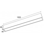 Luminaria Colgante-Superficie Aluminio Lineal SKYPROFIL LED 50W 1500mm Difusor Prismático