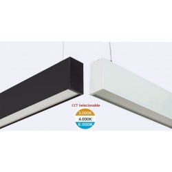 Luminaria Colgante-Superficie Aluminio Lineal SKYPROFIL LED 40W 1200mm CCT Difusor Opal