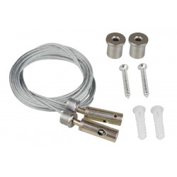Suspensión 2 cables acero de 2 metros Luminaria Colgante-Superficie Aluminio Lineal SKYPROFIL LED
