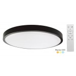Plafón LED superficie Redondo 420mm Negro 30W CCT con mando