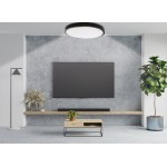 Plafón LED superficie Redondo 420mm Negro 30W CCT con mando