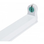 Regleta para 1 tubo LED T8 G13 de 600mm, conexión 2 lados