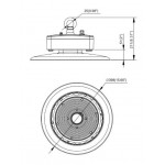 Campana LED UFO Compacta 151W IP69 5000ºK IRC-96, ideal industria Alimentación