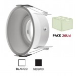 Foco empotrar Konica 84mm, para Lámpara GU10/MR16 Blanco ó Negro en caja de 20 ud a 4,40€/ud